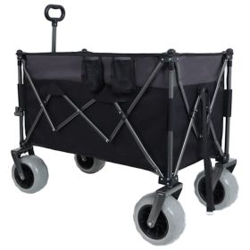 9" x 4" All-Terrain Balloon Wheels! 300L XL Heavy-Duty Folding Wagon Cart - 480lbs Capacity, Conquers Sand & Rough Terrain, w/Brakes, Pockets 9" x 4" All-Terrain Balloon Wheels! 300L XL Heavy-Duty Folding Wagon Cart - 480lbs Capacity, Conquers Sand & Rough Terrain, w/Brakes, Pockets