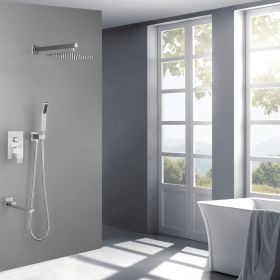 Shower System 10 Inch Square Bathroom Luxury Rain Mixer Shower Combo Set Shower System 10 Inch Square Bathroom Luxury Rain Mixer Shower Combo Set